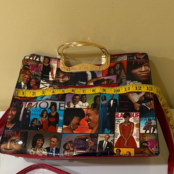 Michelle Obama Vinyl Tote Magazine covers Obama Handbag women’s Crossbody - Picture 12 of 16